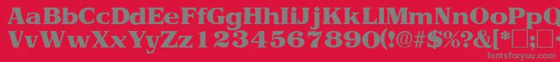 ToriidisplaysskRegular Font – Gray Fonts on Red Background