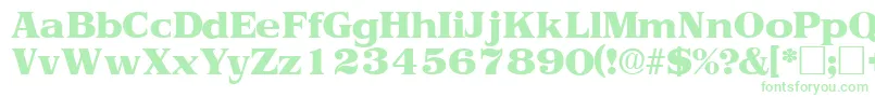 ToriidisplaysskRegular Font – Green Fonts on White Background