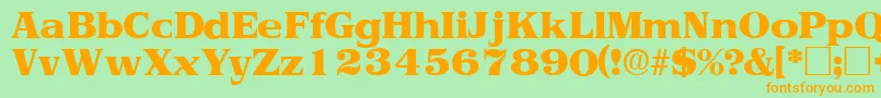 ToriidisplaysskRegular Font – Orange Fonts on Green Background