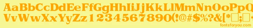 ToriidisplaysskRegular Font – Orange Fonts on Yellow Background