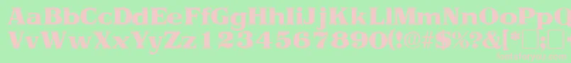 ToriidisplaysskRegular Font – Pink Fonts on Green Background