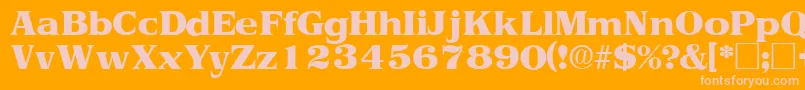 ToriidisplaysskRegular Font – Pink Fonts on Orange Background