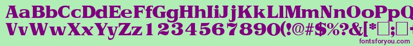 ToriidisplaysskRegular Font – Purple Fonts on Green Background