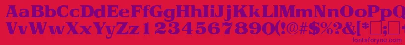 ToriidisplaysskRegular Font – Purple Fonts on Red Background