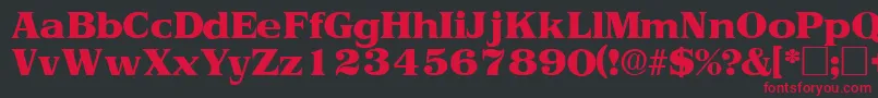 ToriidisplaysskRegular Font – Red Fonts on Black Background