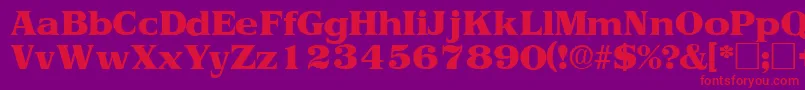 ToriidisplaysskRegular Font – Red Fonts on Purple Background