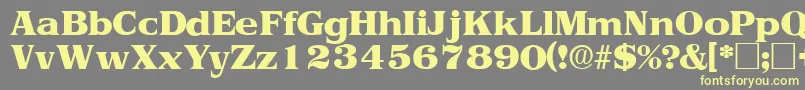 ToriidisplaysskRegular Font – Yellow Fonts on Gray Background