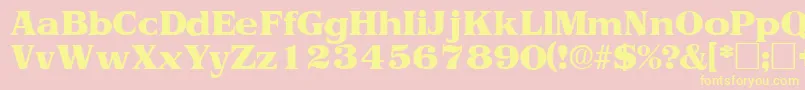 ToriidisplaysskRegular Font – Yellow Fonts on Pink Background