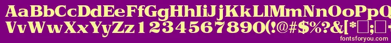 ToriidisplaysskRegular Font – Yellow Fonts on Purple Background
