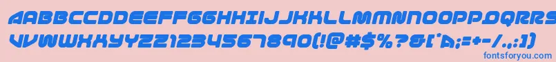 1stenterprisesital Font – Blue Fonts on Pink Background