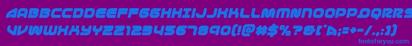 1stenterprisesital Font – Blue Fonts on Purple Background