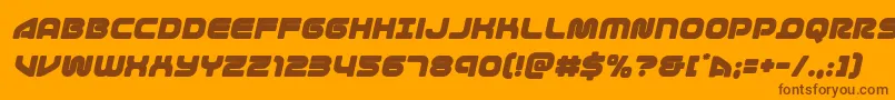 1stenterprisesital-Schriftart – Braune Schriften auf orangefarbenem Hintergrund