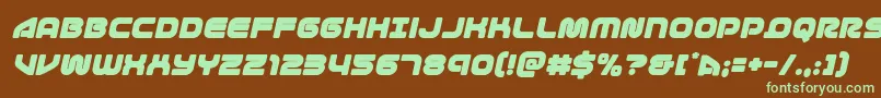 1stenterprisesital Font – Green Fonts on Brown Background