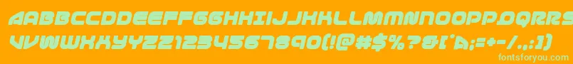 1stenterprisesital Font – Green Fonts on Orange Background