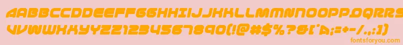 1stenterprisesital Font – Orange Fonts on Pink Background