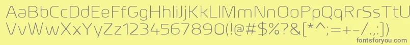 MillarLight Font – Gray Fonts on Yellow Background