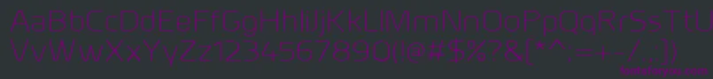MillarLight Font – Purple Fonts on Black Background