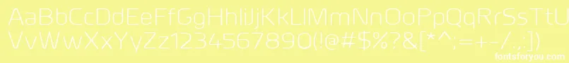 MillarLight Font – White Fonts on Yellow Background