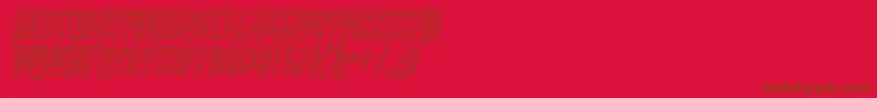 Police Gotharctica3Dital – polices brunes sur fond rouge