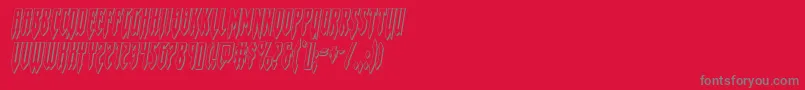 Gotharctica3Dital Font – Gray Fonts on Red Background