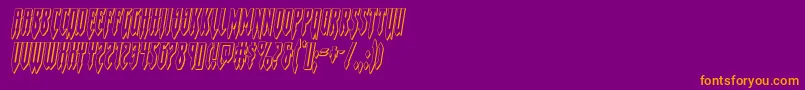 Gotharctica3Dital Font – Orange Fonts on Purple Background