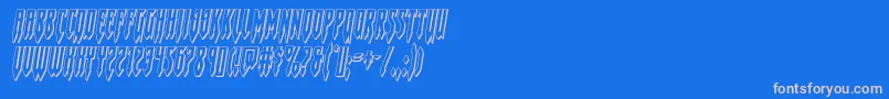 Gotharctica3Dital-Schriftart – Rosa Schriften auf blauem Hintergrund