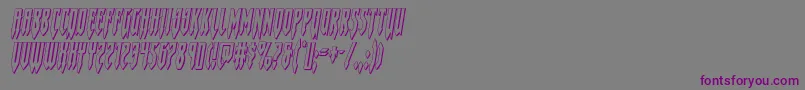 Gotharctica3Dital Font – Purple Fonts on Gray Background