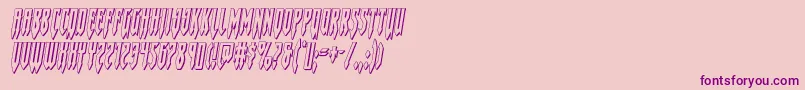 Gotharctica3Dital Font – Purple Fonts on Pink Background