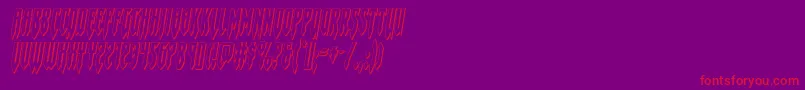 Gotharctica3Dital Font – Red Fonts on Purple Background