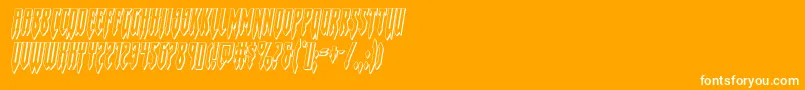 Gotharctica3Dital-Schriftart – Weiße Schriften auf orangefarbenem Hintergrund
