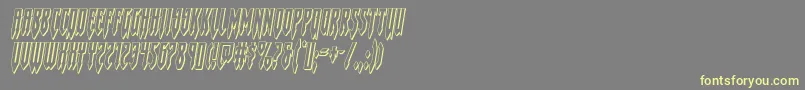 Gotharctica3Dital Font – Yellow Fonts on Gray Background