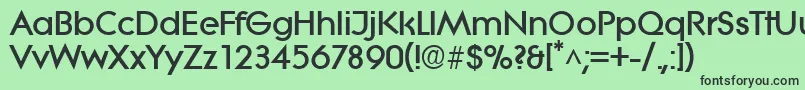 フォントLiteraBold – 緑の背景に黒い文字