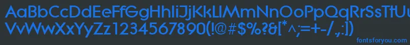 LiteraBold Font – Blue Fonts on Black Background