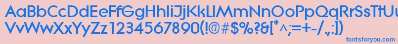 LiteraBold Font – Blue Fonts on Pink Background