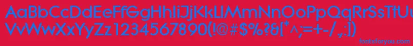 LiteraBold Font – Blue Fonts on Red Background