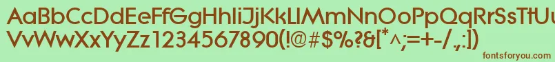 LiteraBold Font – Brown Fonts on Green Background