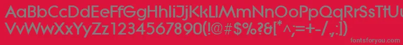 フォントLiteraBold – 赤い背景に灰色の文字