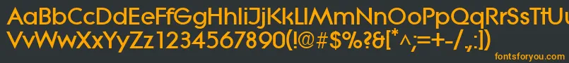 LiteraBold Font – Orange Fonts on Black Background