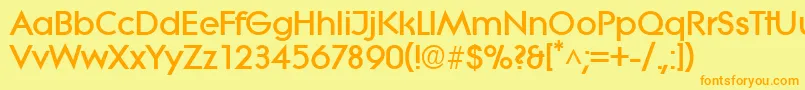 LiteraBold Font – Orange Fonts on Yellow Background