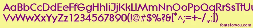 LiteraBold Font – Purple Fonts on Yellow Background