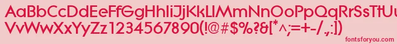 フォントLiteraBold – ピンクの背景に赤い文字