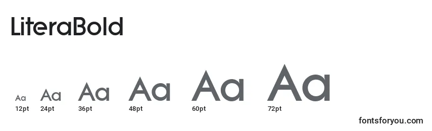 Размеры шрифта LiteraBold