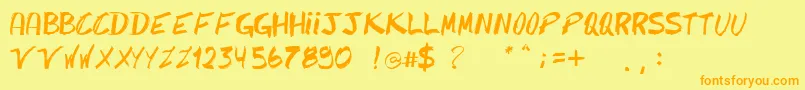 Caipirinha Font – Orange Fonts on Yellow Background