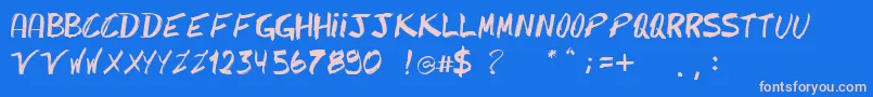 Caipirinha Font – Pink Fonts on Blue Background