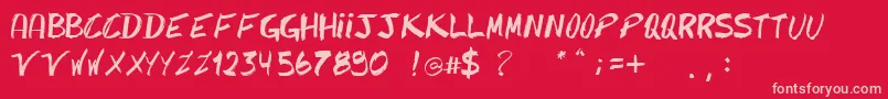 Caipirinha Font – Pink Fonts on Red Background