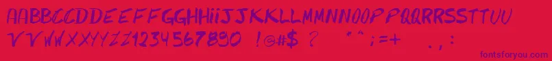Caipirinha Font – Purple Fonts on Red Background