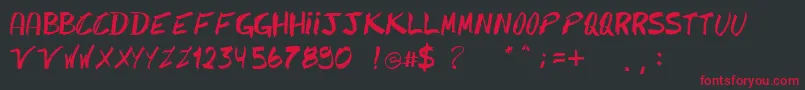 Caipirinha Font – Red Fonts on Black Background