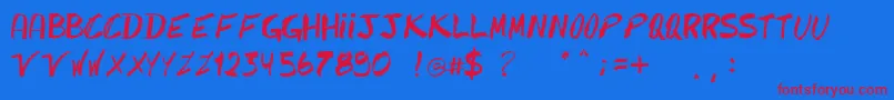 Caipirinha Font – Red Fonts on Blue Background