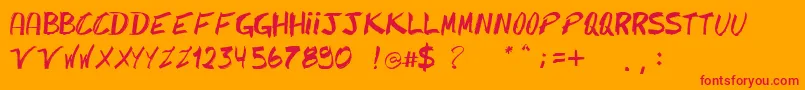 Caipirinha Font – Red Fonts on Orange Background