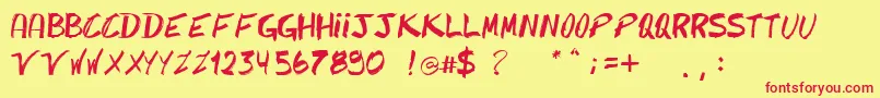 Caipirinha Font – Red Fonts on Yellow Background